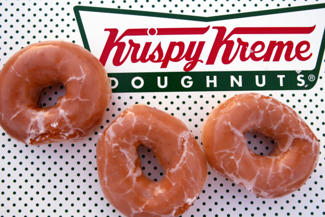 MIAMI - MAY 17: Glazed Krispy Kreme doughnuts are seen May 17, 2004 in Miami, Florida. Krispy Kreme Doughnuts Inc. last week said that the low-carb diet trend has hurt sales and they now face shareholder lawsuits alleging it misled investors about the direction its business was headed. (Photo by Joe Raedle/Getty Images)